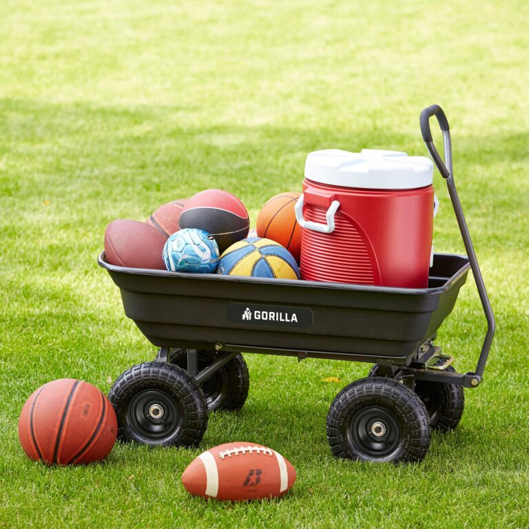 Gorilla Carts Utility Cart with Steel Frame, 600 Pound Capacity, and 10 Inch Tires - Image 6