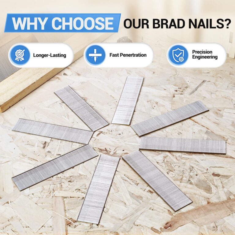 meite 18 Gauge Brad Nails, 2 Inch 18GA Brad Nails, 18G 304 Stainless Steel Small Finishing Nail Gun Nails for Pneumatic, Electric Brad Nailer Gun (10 Boxes) - Image 4