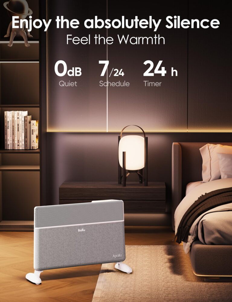 Ballu Convection Panel Space Heater,Whole Room Heater for Indoor Use Large Room with Display Remote,Wifi App,Portable Standing Wall Mount 1500W Electric Heater for Bedroom,Living room,Work with Alexa - Image 3