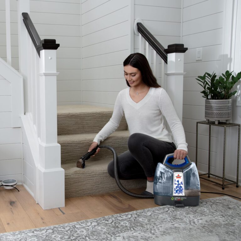 BISSELL Little Green Proheat Portable Deep Cleaner/Spot Cleaner and Car/Auto Detailer with Self-Cleaning HydroRinse Tool for Carpet and Upholstery, Blue - Image 3