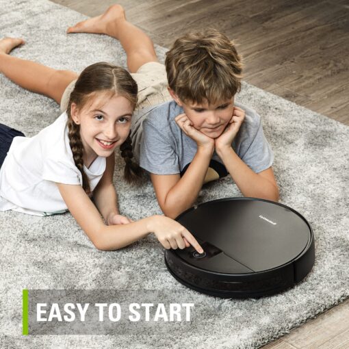 Greenworks Robotic Vacuum GRV-1010 Self-Charging, Wi-Fi Connectivity, 2200Pa Extreme Suction Power, Perfect for Pet Hair, Hard Floors, Carpets, Works with Alexa - Image 4