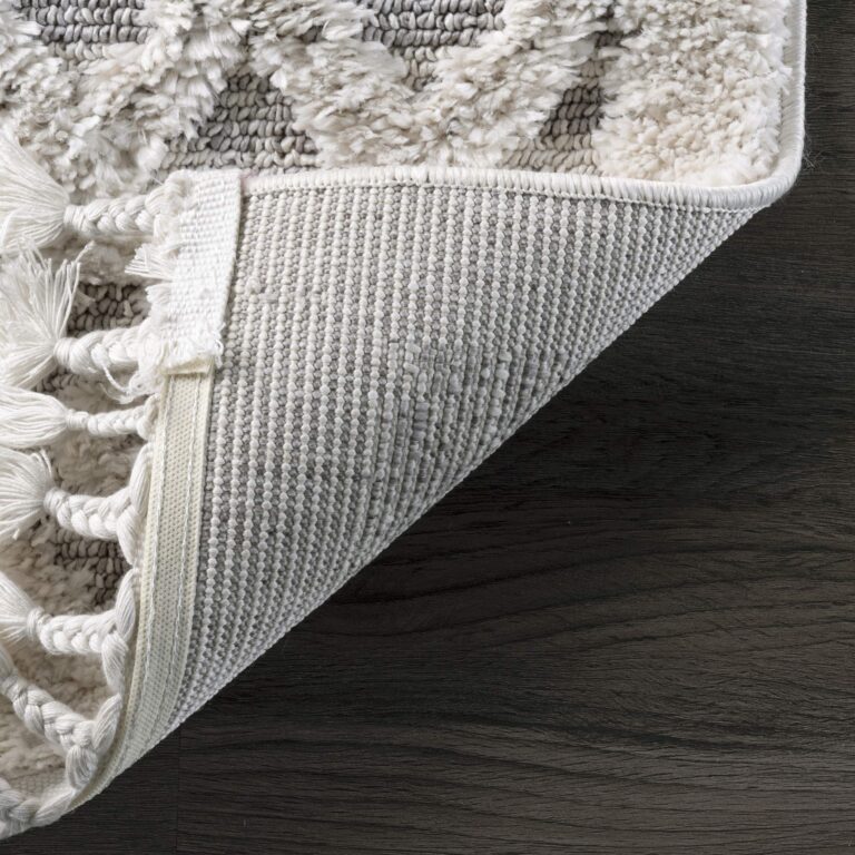 nuLOOM 8x11 Ansley Moroccan Tassel Area Rug, Light Grey, High-Low Textured Bohemian Design, Plush High Pile, Stain Resistant, For Bedroom, Living Room, Hallway, Entryway - Image 3