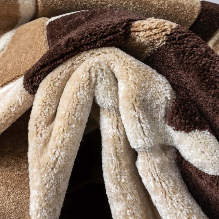 Well Woven Echo Shapes & Circles Ivory/Beige Brown Modern Geometric Comfy Casual Hand Carved Area Rug (7'10inx9'10in) Easy Clean Stain Resistant Abstract Contemporary Thick Soft Plush Living Room - Image 6