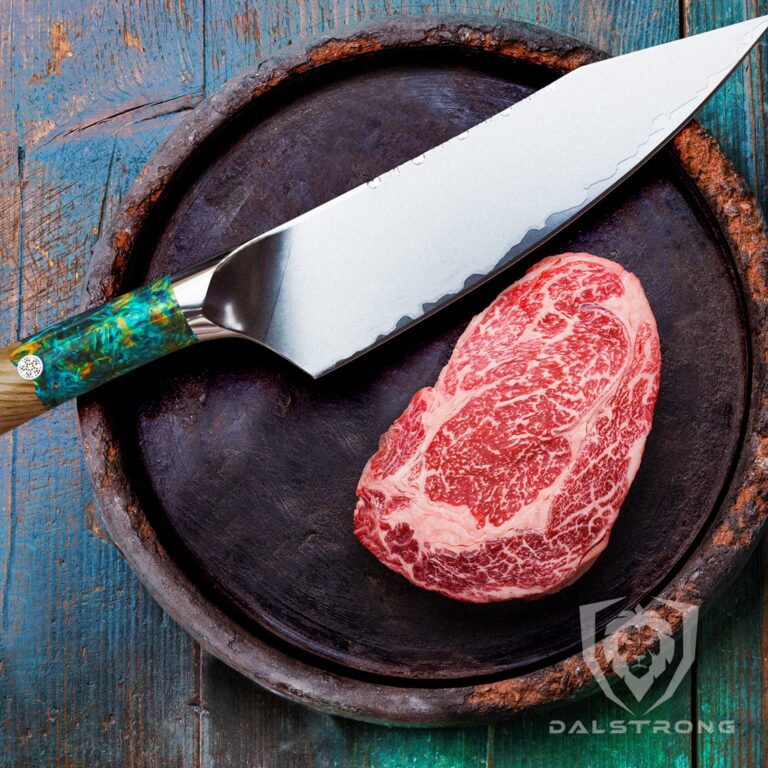 Dalstrong Chef Knife - 8 inch - Valhalla Series - Premium 9CR18MOV HC Steel - Celestial Resin & Wood Handle - Razor Sharp - Kitchen Cooking Chef's Knife - Leather Sheath - Image 2