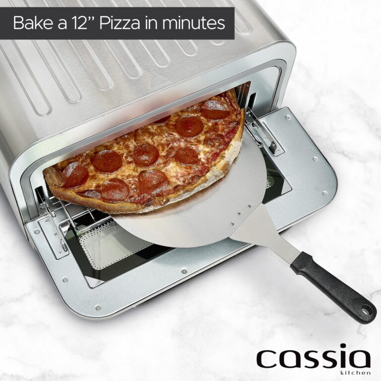 Cassia Countertop Electric Air Fryer Pizza Oven, 12" Capacity, 20L, 1800W, Heats up to 750°F, 16 Presets, Includes Pizza Stone, Peel, Fry Basket, Stainless Steel - Image 3