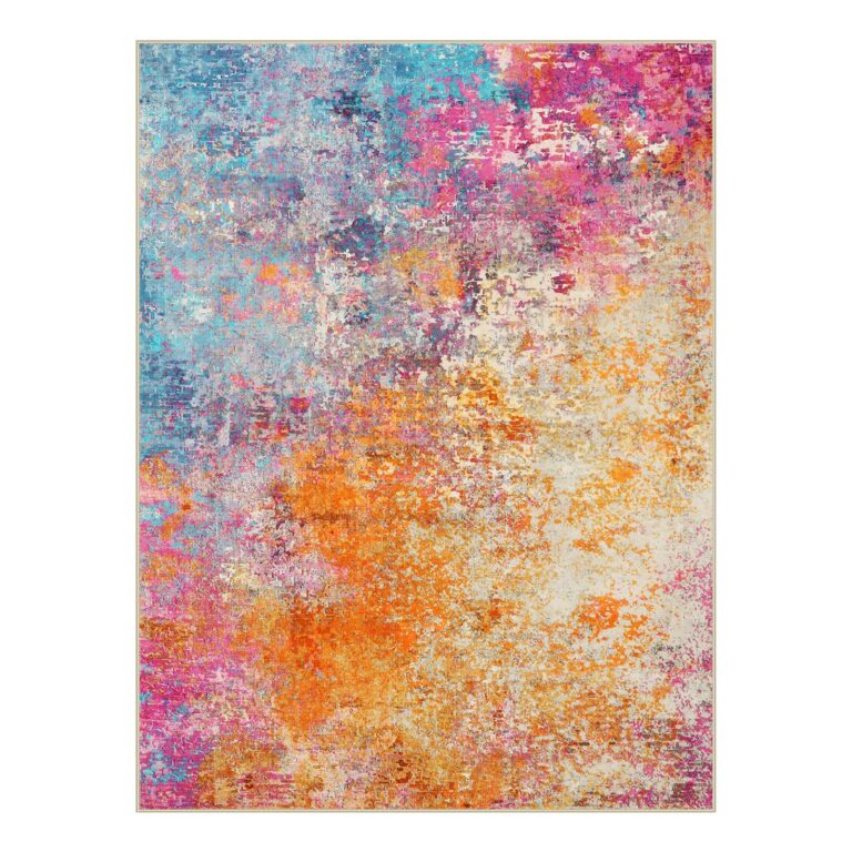 Lahome Modern Abstract Area Rugs 9x12 Living Room Rug Non Slip, Washable Colorful 9x12 Area Rug for Bedroom Girls Nursery, Soft Large Accent Carpet for Dining Room Table Office Home Decor - Image 2