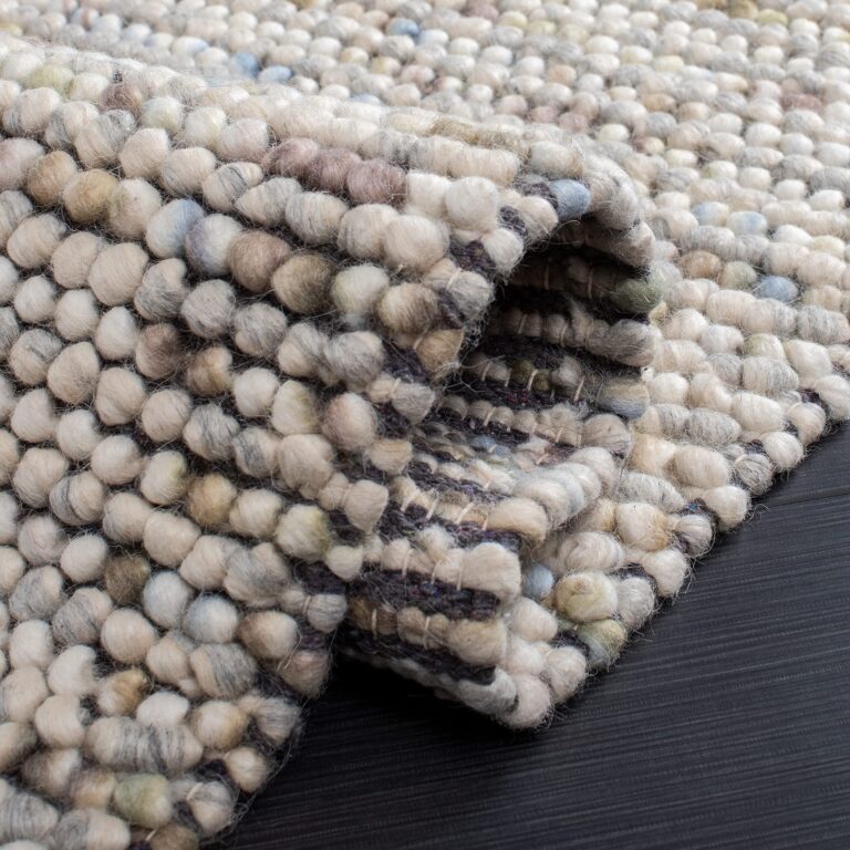 SAFAVIEH Natura Collection Area Rug - 6' x 9', Ivory & Multi, Handmade Farmhouse Wool, Ideal for High Traffic Areas in Living Room, Bedroom (NAT620D) - Image 4