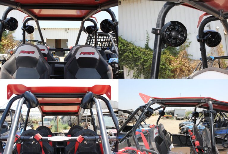 NOAM NUTV4 Quad - 4 Channels Marine Bluetooth ATV/Golf Cart/UTV Tower Speakers Stereo System - Image 2