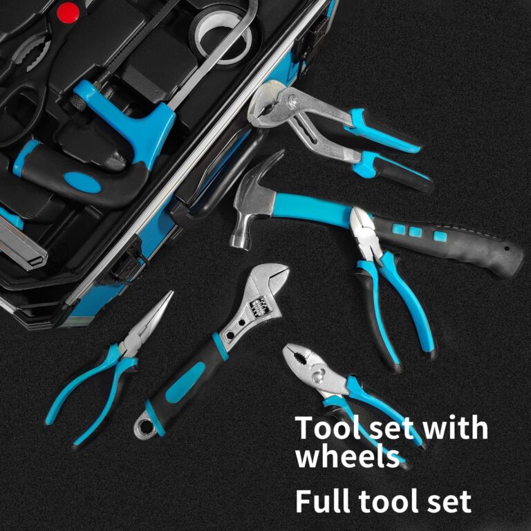 Tool Sets for Men, Tool Kit with Rolling Box, Complete Household Tool Set, Aluminum Trolley Case Tool Sets, Gift on Father's Day - Image 3