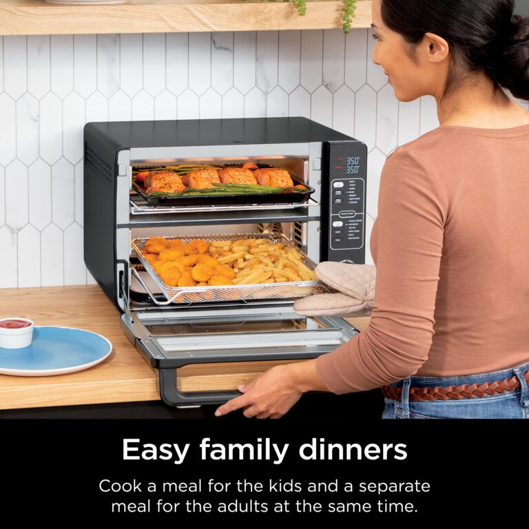Ninja, Toaster Oven, Double Oven with FlexDoor, FlavorSeal & Smart Finish, Rapid Top Oven, Air Fry, Bake, Roast, Toast, Fry, Pizza, Convection Oven, 13-in-1, Black, DCT402BK - Image 6