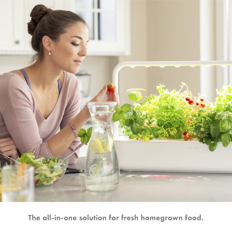 Click & Grow Indoor Herb Garden Kit with Grow Light | Easier Than Hydroponics Growing System | Smart Garden for Home Kitchen Windowsill | Vegetable & Herb Garden Starter Kit with 9 Plant pods, Gray - Image 5