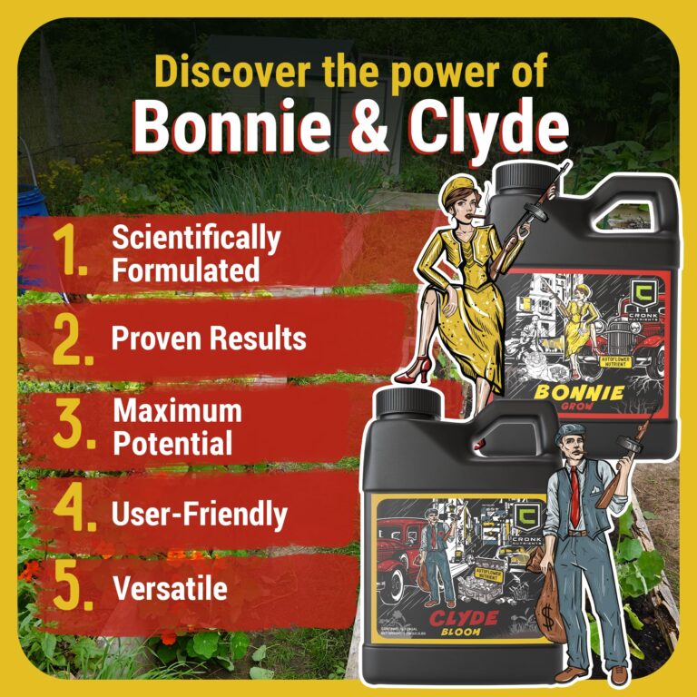 Cronk Nutrients Bonnie & Clyde Autoflower Nutrients Bloom and Grow – Yield Increasing Autoflower Plants Nutrient Kit – Easy to Use Plant Food – Optimal Formula for Optimal Results, 4L - Image 8