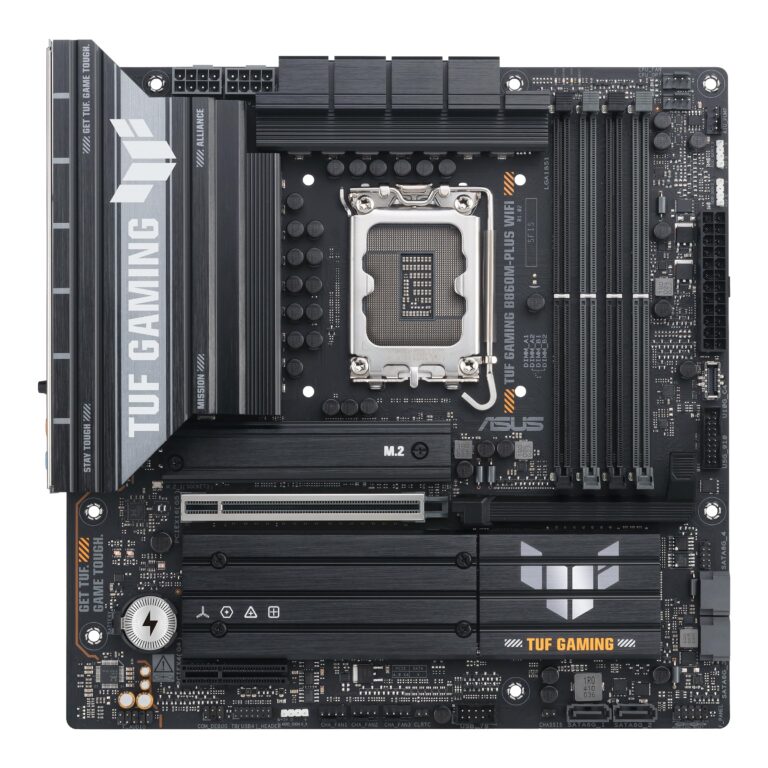 ASUS TUF Gaming B860M-PLUS WiFi B860 LGA 1851 mATX Motherboard, Intel® Core™ Ultra Series 2 Ready, AI PC, 12+1+2+1 80A Stages, DDR5,PCIe 5.0, 3X M.2, Wi-Fi 7, 2.5G LAN, HDMI™, USB 20Gbps Type-C® - Image 3