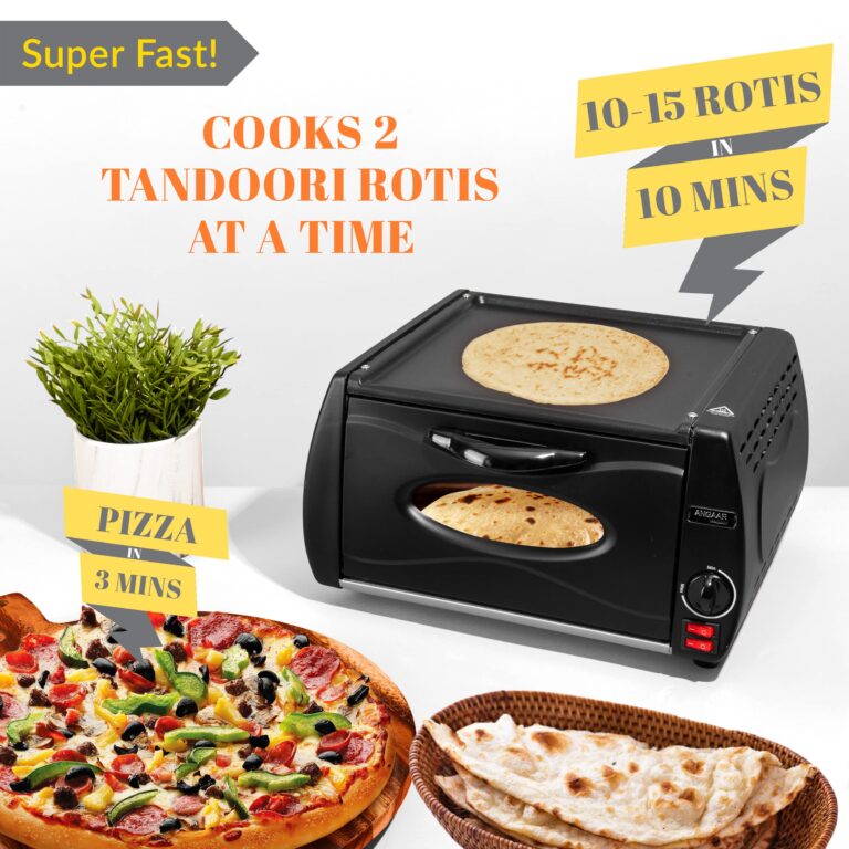 Mini Tandoor Oven Angaar Tandoor Electric Oven 4 Minute Pizza Maker - Table Top Pizza Oven, Tandoori Roti, Naan - Image 5