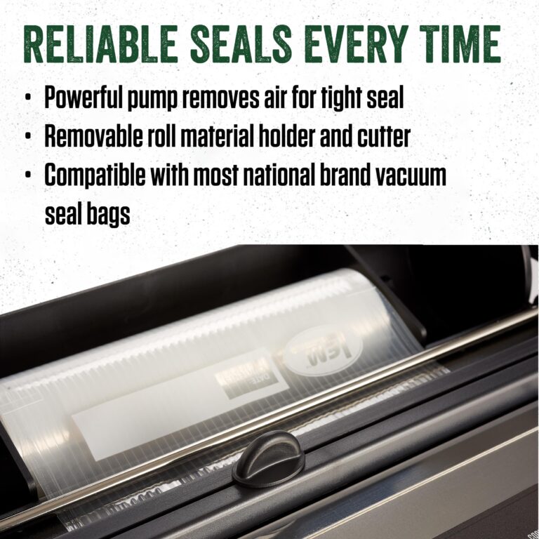 LEM Products MaxVac 500 Aluminum Vacuum Sealer with Removable Bag Holder and Cutter, Silver and Black - Image 6