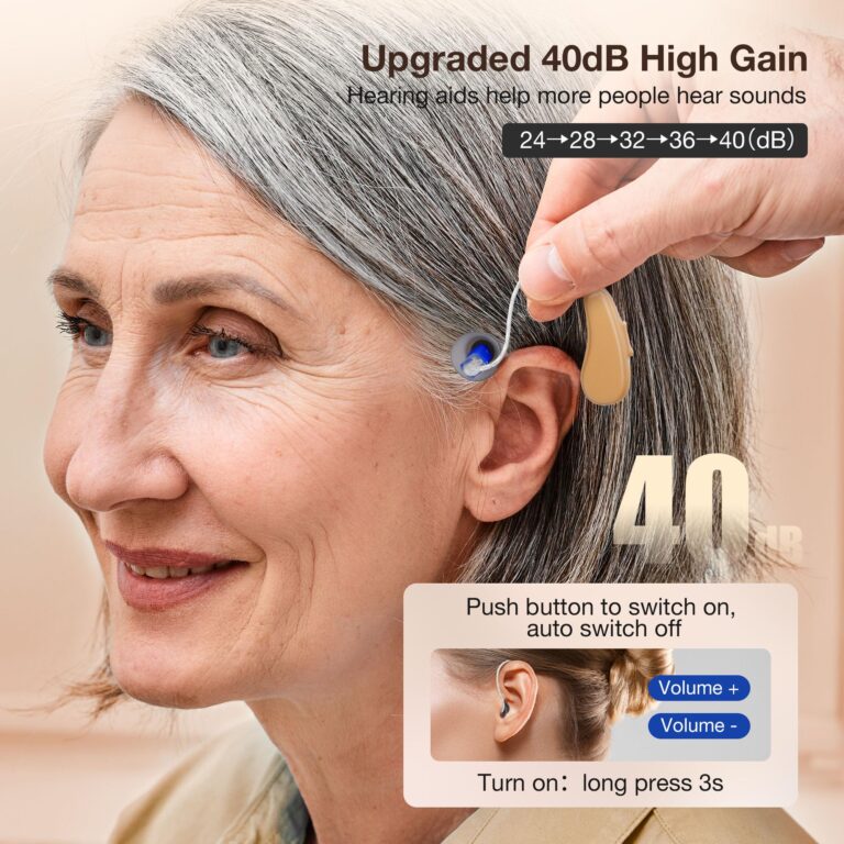 Hearing Aids for Seniors Rechargeable with Noise Cancelling, Hearing Amplifier with 5 Levels of Volume Adjustmen, Simple to Operate and Hear Clear Sound - Image 7