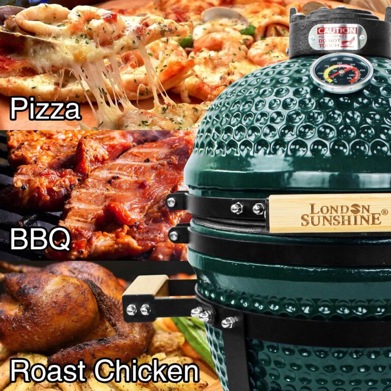 London Sunshine Ceramic Charcoal BBQ Kamado Griller - Portable Tabletop The Cadet Series Smoker - Image 3