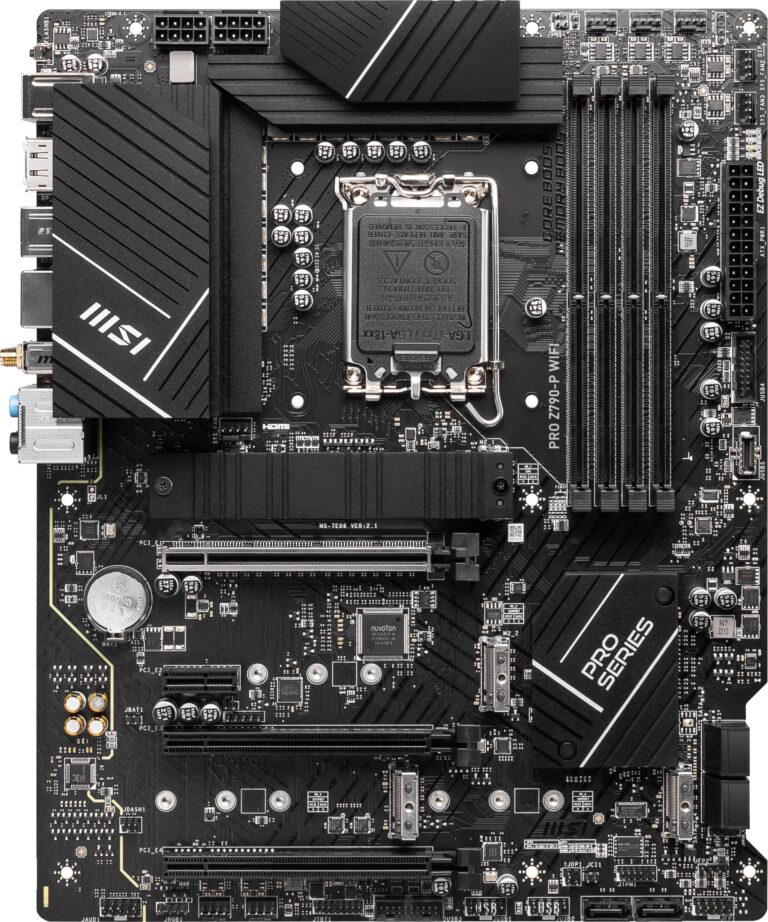 MSI PRO Z790-P WiFi ProSeries Motherboard (Supports 12th/13th/14th Gen Intel Processors, LGA 1700, DDR5, PCIe 5.0, M.2, 2.5Gbps LAN, USB 3.2 Gen2, HDMI/DP, Wi-Fi 6E, Bluetooth 5.3, ATX) - Image 7