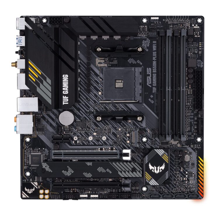 ASUS TUF GAMING B550M-PLUS WiFi II AMD AM4 (3rd Gen Ryzen) microATX motherboard (PCIe 4.0, WiFi 6 2.5Gb LAN, BIOS FlashBack, HDMI 2.1, USB 3.2 Gen 2, Addressable Gen 2 RGB header and AURA Sync) - Image 6