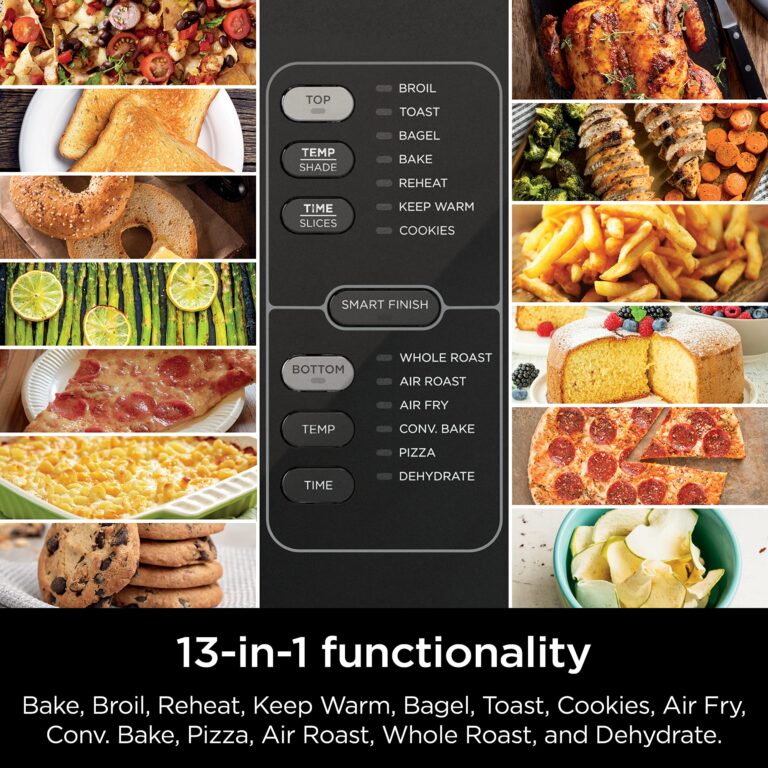 Ninja, Toaster Oven, Double Oven with FlexDoor, FlavorSeal & Smart Finish, Rapid Top Oven, Air Fry, Bake, Roast, Toast, Fry, Pizza, Convection Oven, 13-in-1, Black, DCT402BK - Image 4
