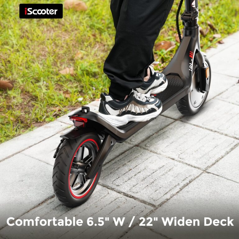 iScooter Electric Scooter, 18 Miles Long Range, 15.6 Mph Top Speed, Commuting Electric Scooter with Cuise Control, Double Braking Systems E Scooter for Adults and Teens - i8L - Image 7