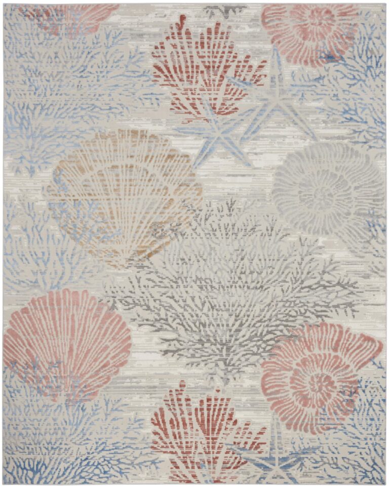 Nourison Pompeii Multicolor 7'10" x 9'10" Area Rug Easy Clean, Non Shedding, Bed Room, Living Room, Dining Room, Kitchen (8' x 10') - Image 8