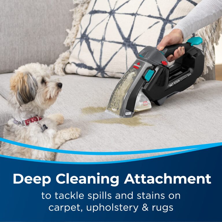 BISSELL Stain Eraser Duo, 2-in-1 Cordless Portable Deep Cleaner and Hand Vacuum with PET PRO OXY Spot & Stain Formula, 3705, Black - Image 4