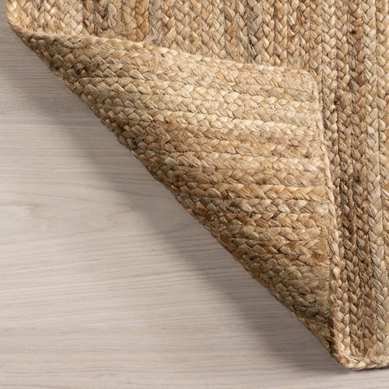 nuLOOM 8x10 Rigo Jute Hand Woven Area Rug, Natural, Solid Farmhouse Design, Natural Fiber, For Bedroom, Living Room, Dining Room, Hallway, Office, Kitchen, Entryway - Image 5