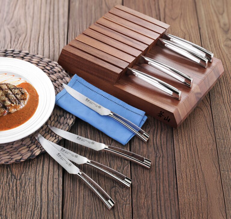 Cangshan N1 Series 59496 German Steel Forged 8-Piece Steak Knife Set with Solid Acacia Wood Block, 5-Inch Blade - Image 9