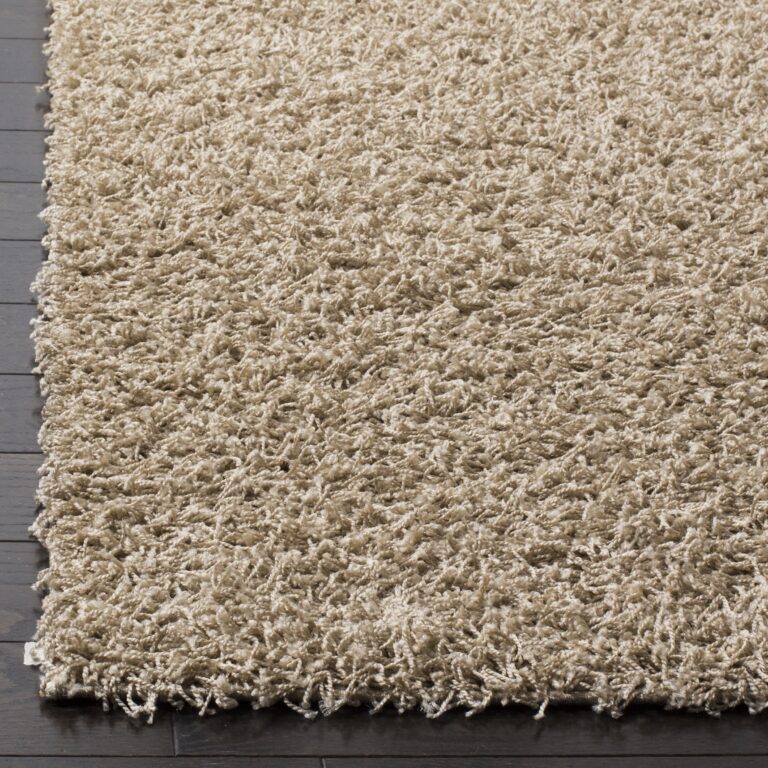 SAFAVIEH Athens Shag Collection Area Rug - 6' x 9', Beige, Non-Shedding & Easy Care, 1.5-inch Thick Ideal for High Traffic Areas in Living Room, Bedroom (SGA119G) - Image 4