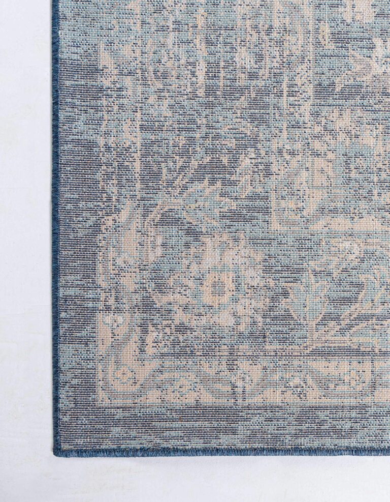 Unique Loom Oslo Collection Area Rug - Osterbro (7' 1" x 10' Rectangle, Navy Blue/ Beige) - Image 2