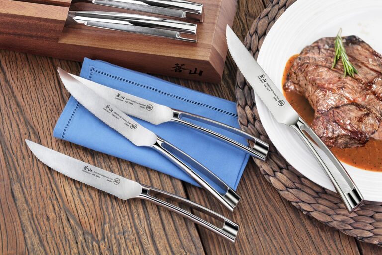 Cangshan N1 Series 59496 German Steel Forged 8-Piece Steak Knife Set with Solid Acacia Wood Block, 5-Inch Blade - Image 6