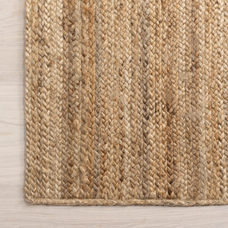 nuLOOM 8x10 Rigo Jute Hand Woven Area Rug, Natural, Solid Farmhouse Design, Natural Fiber, For Bedroom, Living Room, Dining Room, Hallway, Office, Kitchen, Entryway - Image 3