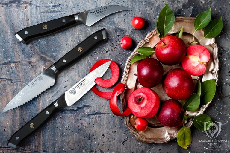 Dalstrong Paring Knife Set-Shogun Series 3pc-Damascus Japanese Super Steel Knife-3.5" Paring,3" Bird's Beak,3.5" Serrated-Razor Sharp Kitchen Set-w/Sheaths - Image 3
