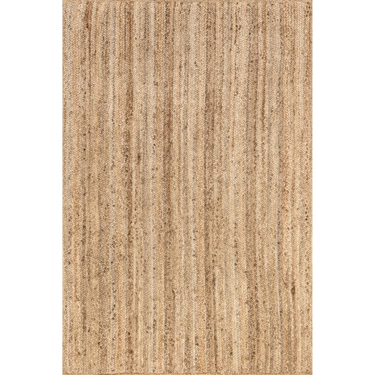 nuLOOM 8x10 Rigo Jute Hand Woven Area Rug, Natural, Solid Farmhouse Design, Natural Fiber, For Bedroom, Living Room, Dining Room, Hallway, Office, Kitchen, Entryway - Image 4