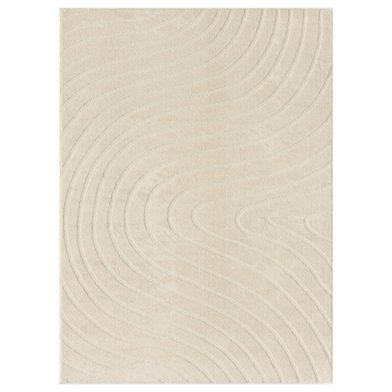 LUXE WEAVERS Modern Geometric Wave Cream 8x10 Area Rug - Image 9