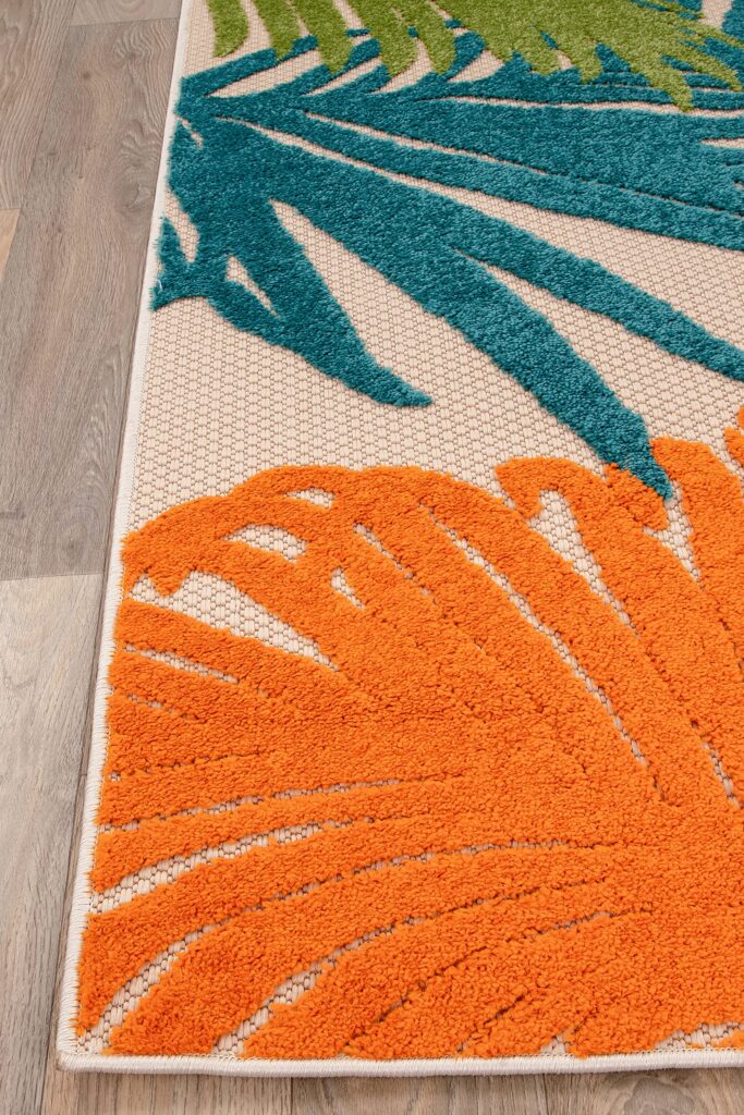 Rugshop Lucca Contemporary Floral Indoor/Outdoor Area Rug 7'10" x 10' Multi - Image 5