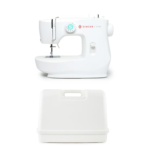 SINGER® M1500 Mechanical Sewing Machine + SINGER | Universal Hard Carrying Case for Most Free-Arm Portable Sewing Machines, Non-Slip Inner Tray, Sewing Machine Protection and Easy Storage