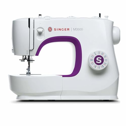 SINGER M3500 Lightweight & Portable Sewing Machine with Accessory Kit | 110 Stitch Applications, LED Light & 1-step Buttonhole | Great for Quilting, Crafts & Mending