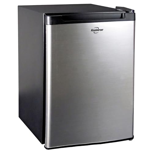 Koolatron 12V / 110V Refrigerator - Mini Fridge With Freezer For Trucks, Cool Storage For Kitchen, Bedroom, Office, Dorms, Compact Free Standing, Neveras Pequeñpara, 1.76 Cubic Feet Capacity, White