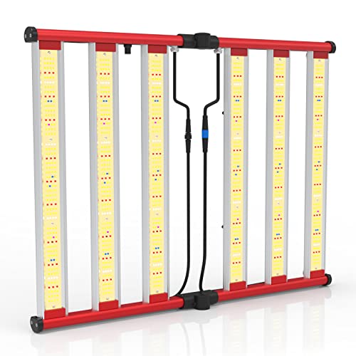 AGLEX 330W Led Grow Lights, Full Spectrum Grow Light with UV IR, Daisy Chain Foldable & Dimmable Plant Bar Style Grow Light for Indoor Growing Commercial Hydroponic Growing Lamp 3x4 FT Core Coverage