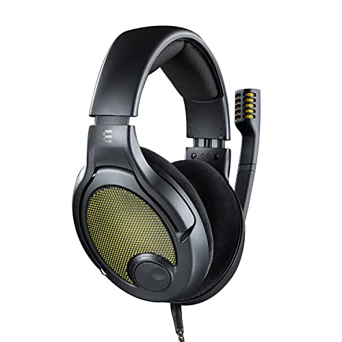DROP + EPOS PC38X Gaming Headset Noise-Cancelling Microphone with Over-Ear Open-Back Design, Velour Earpads, Compatible with PC, PS4, PS5, Switch, Xbox, Mac, Mobile, and More (Yellow)