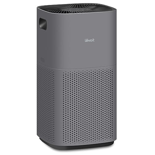 LEVOIT Air Purifiers for Home Large Room Up to 3175 Sq. Ft with Smart WiFi, PM2.5 Monitor, HEPA Sleep Mode, 3-in-1 Filter for Smoke, Pet Allergies, Dust and Odor, Alexa Control, Core 600S-P, Gray