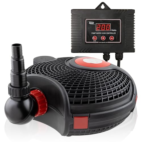 Alpine Corporation Eco-Sphere Energy-Saving 5400GPH Pond Pump with Controller and 33-ft. Cord
