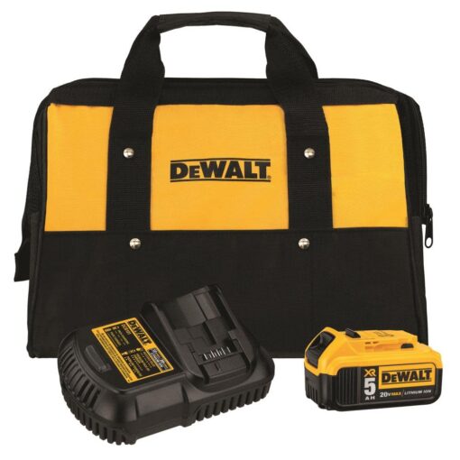 DEWALT 20V MAX 5 Ah Lithium Ion Battery and Charger Kit with Bag (DCB205CK) - Image 3