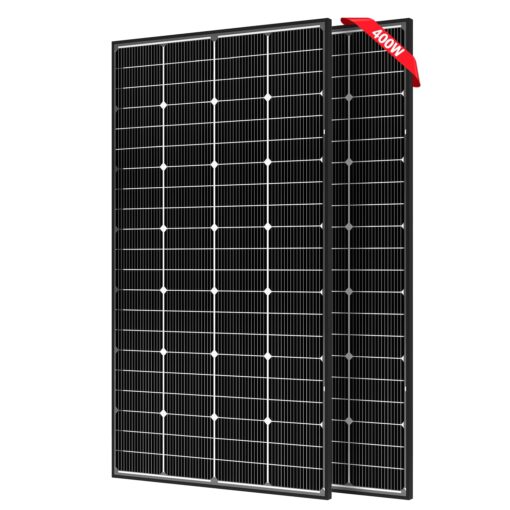 JJN Bifacial 400 Watt Solar Panel, 16BB N-Type 2 Pcs 200W 12V 25% High Efficiency 400W Solar Panels, Monocrystalline Solar Module for RV Home Farm Trailer Camper Marine Off-Grid Solar System