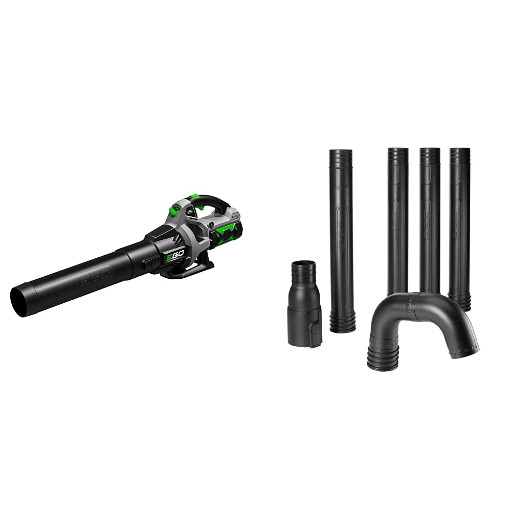 EGO Power+ LB5302 3-Speed Turbo 56-Volt 530 CFM Cordless Leaf Blower + Gutter Cleaning Attachment Kit
