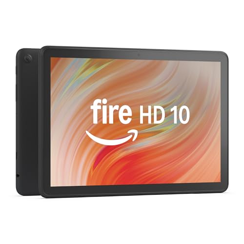 Amazon Fire HD 10 tablet (newest model) built for relaxation, 10.1" vibrant Full HD screen, octa-core processor, 3 GB RAM, 32 GB, Black, without lockscreen ads