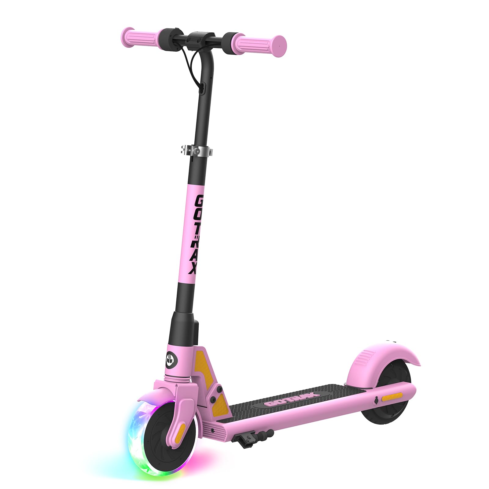 Gotrax GKS Lumios Electric Scooter for Kids 6-12, Thumb-button control, 150W Motor and 6" LED Front Wheel Kick Scooter, Up to 6.25 Miles and 7.5mph, UL Certified Kids Electric Scooter Pink