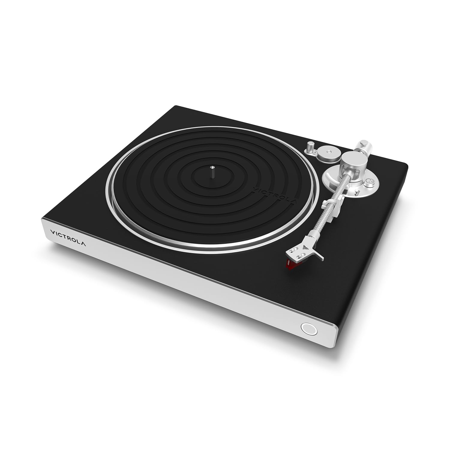 Victrola Hi-Res Silver Vinyl Record Player, Ortofon 2M Red Cartridge, aptX Adaptive Bluetooth Connectivity, Gold Plated RCA & Preamp Output, Stylish & Sleek Bluetooth Record Player Turntable